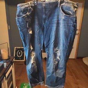 Torrid size 24 ripped high rise jeans